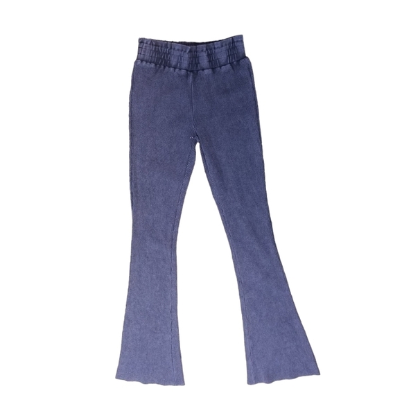 Free People Movement On the Go gray waffle thermal flare pants - Picture 6 of 13